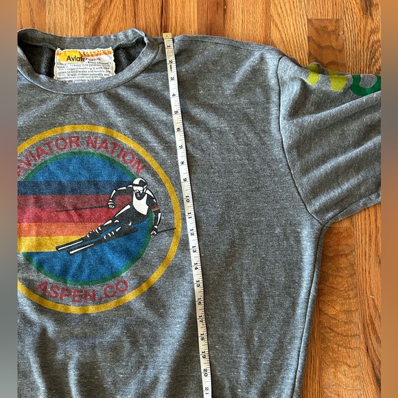 Womens AVIATOR NATION (Aspen, Colorado)  Crew Neck Relaxed Oversized Shirt L - Picture 10 of 11